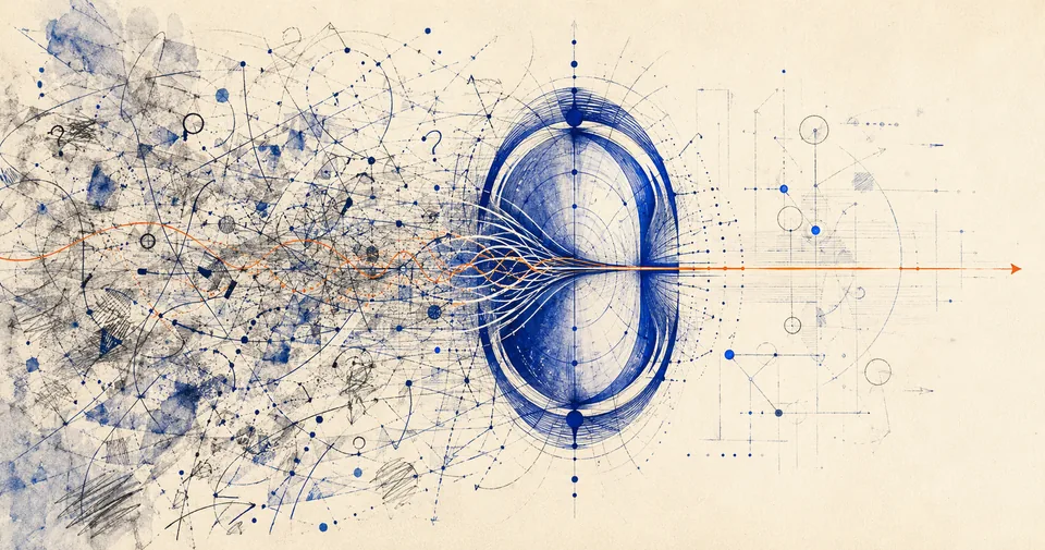 Visual representation of separating signal from noise